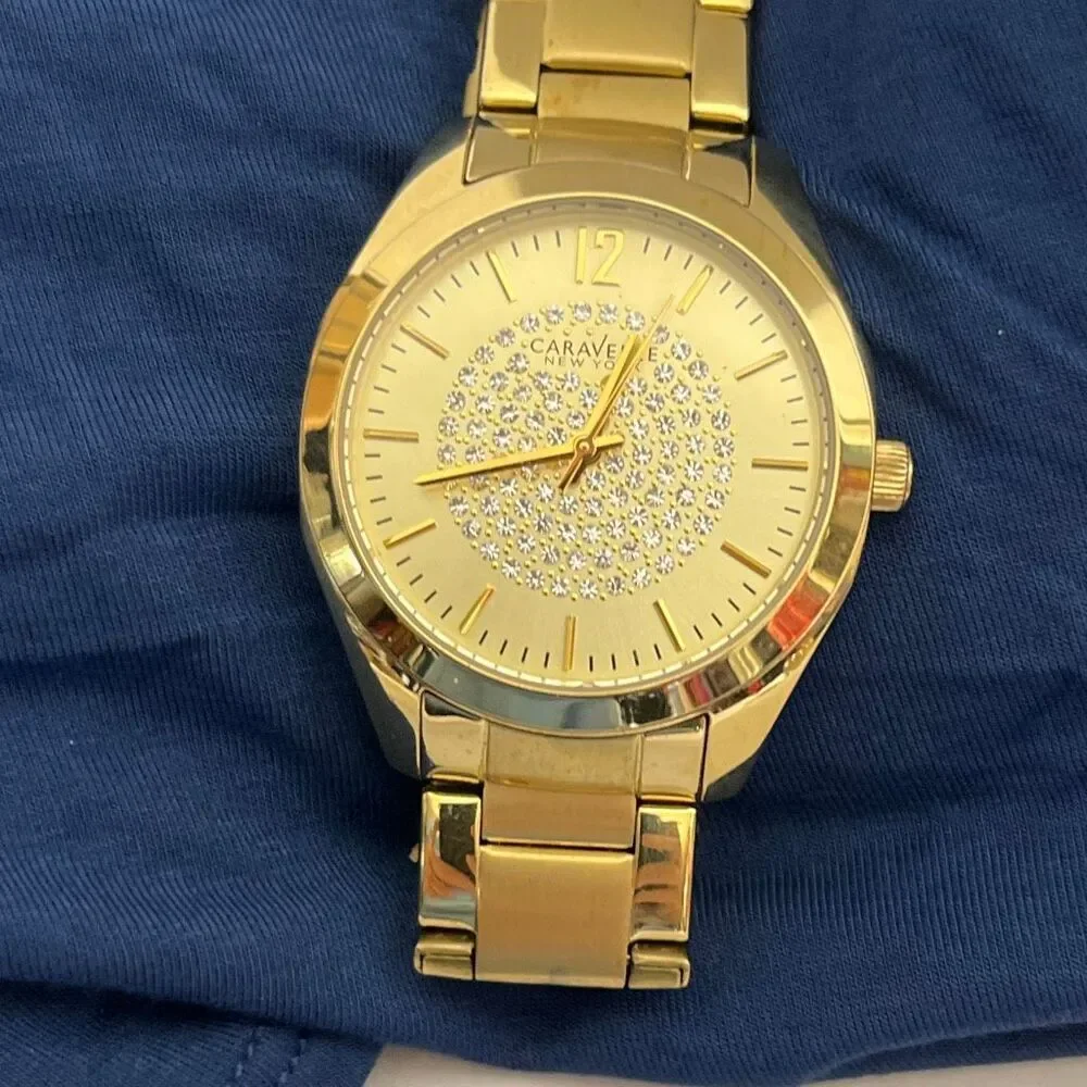 Caravelle New York by Bulova Women's Gold-Tone Water Resistant‎ Wristwatch